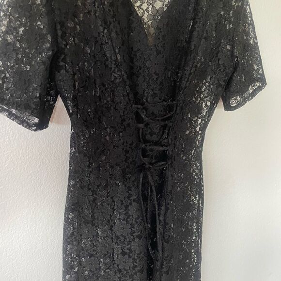 RARE Vintage black lace dress - Picture 4 of 5